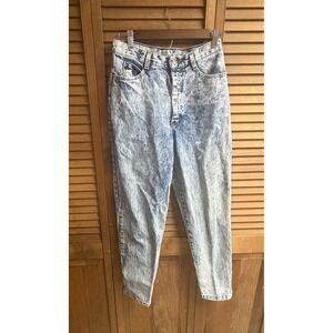 Vintage‎ Palmetto's Acid Wash High Waisted Ankle Zip Jeans Made in USA Size 11